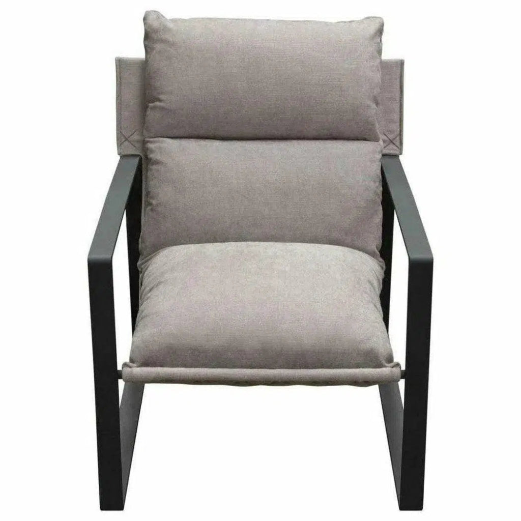 Sling Accent Chair in Grey Black - LOOMLAN - Diamond Sofa - Accent Chairs