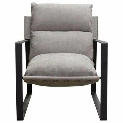 Sling Accent Chair in Grey Black - LOOMLAN - Diamond Sofa - Accent Chairs