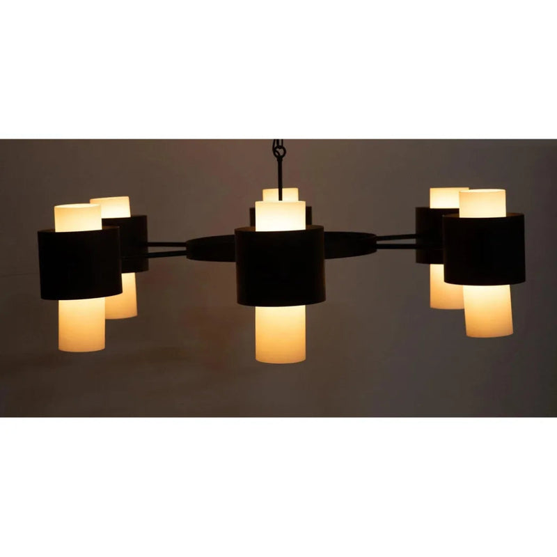 Socrates Chandelier, Steel with Black Finish - LOOMLAN - Noir - Chandeliers
