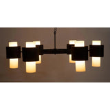Socrates Chandelier, Steel with Black Finish - LOOMLAN - Noir - Chandeliers