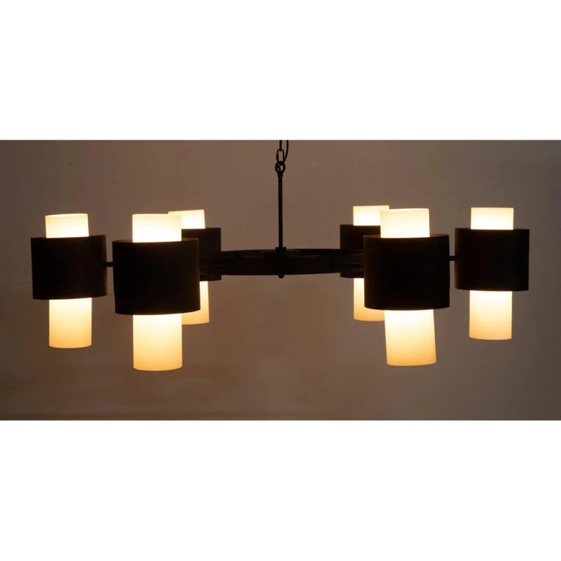 Socrates Chandelier, Steel with Black Finish - LOOMLAN - Noir - Chandeliers