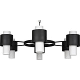 Socrates Chandelier, Steel with Black Finish - LOOMLAN - Noir - Chandeliers