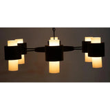 Socrates Chandelier, Steel with Black Finish - LOOMLAN - Noir - Chandeliers