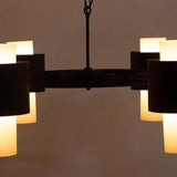 Socrates Chandelier, Steel with Black Finish - LOOMLAN - Noir - Chandeliers