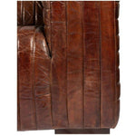 Sofa Brown Leather Industrial - LOOMLAN - Moe's Home - Sofas & Loveseats