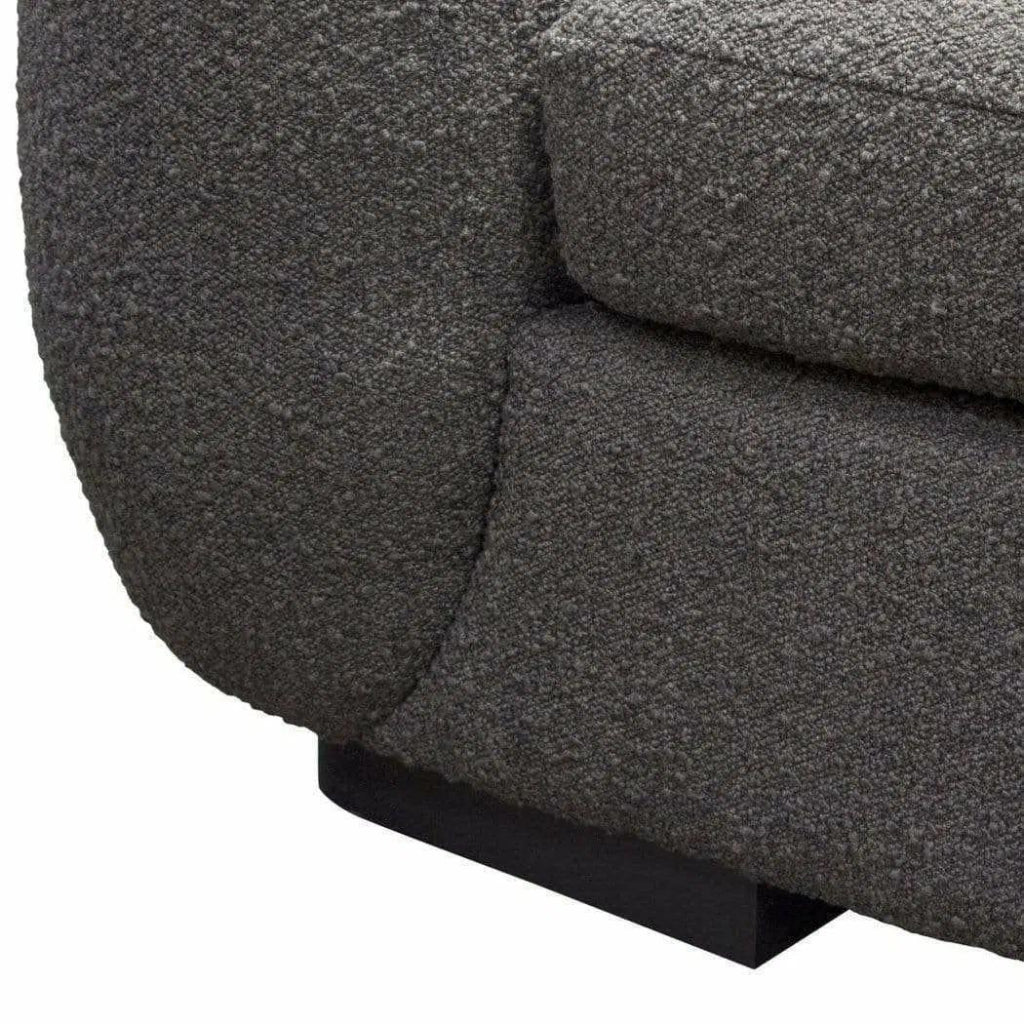 Sofa Charcoal Boucle Textured Arms & Back - LOOMLAN - Diamond Sofa - Sofas & Loveseats