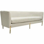 Sofa in Light Cream Fabric with Gold Metal Legs - LOOMLAN - Diamond Sofa - Sofas & Loveseats