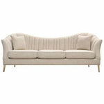 Sofa in Sand Linen Fabric Gold Leg - LOOMLAN - Diamond Sofa - Sofas & Loveseats