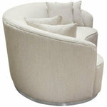 Sofa Light Cream Silver Accent - LOOMLAN - Diamond Sofa - Sofas & Loveseats