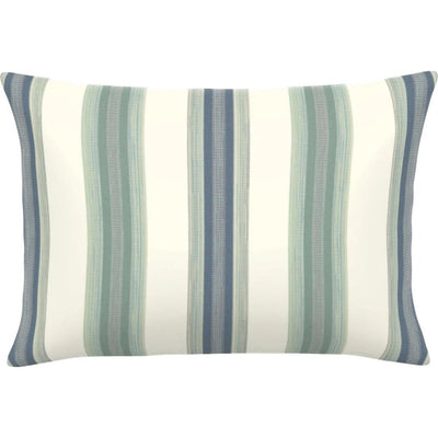 Soft Stripe Spa Handmade Outdoor Pillow - LOOMLAN - Earnest Collection - Outdoor Pillows