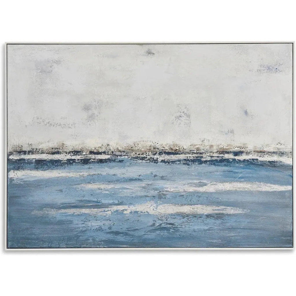 Soft Waves Blue Canvas - LOOMLAN - Bassett Mirror - Canvas Art