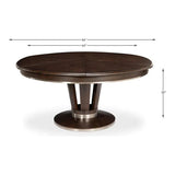 Soho Jupe Extendable Round Dining Table Burnt Brown - LOOMLAN - Sarreid - Dining Tables