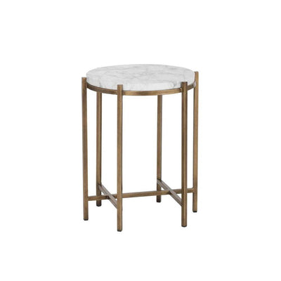 Solana End Table With Marble Top Base - LOOMLAN - SUNPAN - Side Tables