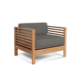 Soleil Teak Patio Lounge Set with Sunbrella 2PC - LOOMLAN - HiTeak - Outdoor Lounge Sets