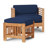 Soleil Teak Patio Lounge Set with Sunbrella 2PC - LOOMLAN - HiTeak - Outdoor Lounge Sets