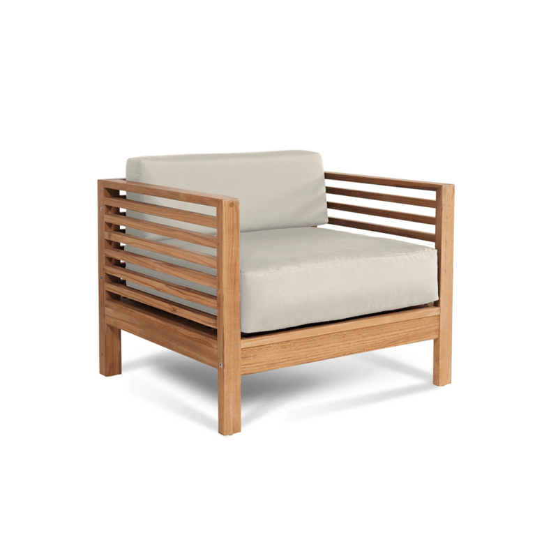Soleil Teak Patio Lounge Set with Sunbrella 2PC - LOOMLAN - HiTeak - Outdoor Lounge Sets