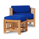 Soleil Teak Patio Lounge Set with Sunbrella 2PC - LOOMLAN - HiTeak - Outdoor Lounge Sets
