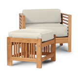 Soleil Teak Patio Lounge Set with Sunbrella 2PC - LOOMLAN - HiTeak - Outdoor Lounge Sets