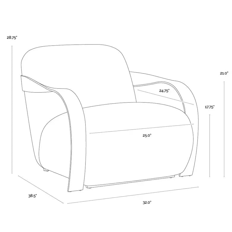 Sonesta Performance Fabric Lounge Chair - LOOMLAN - SUNPAN - Lounge Chairs