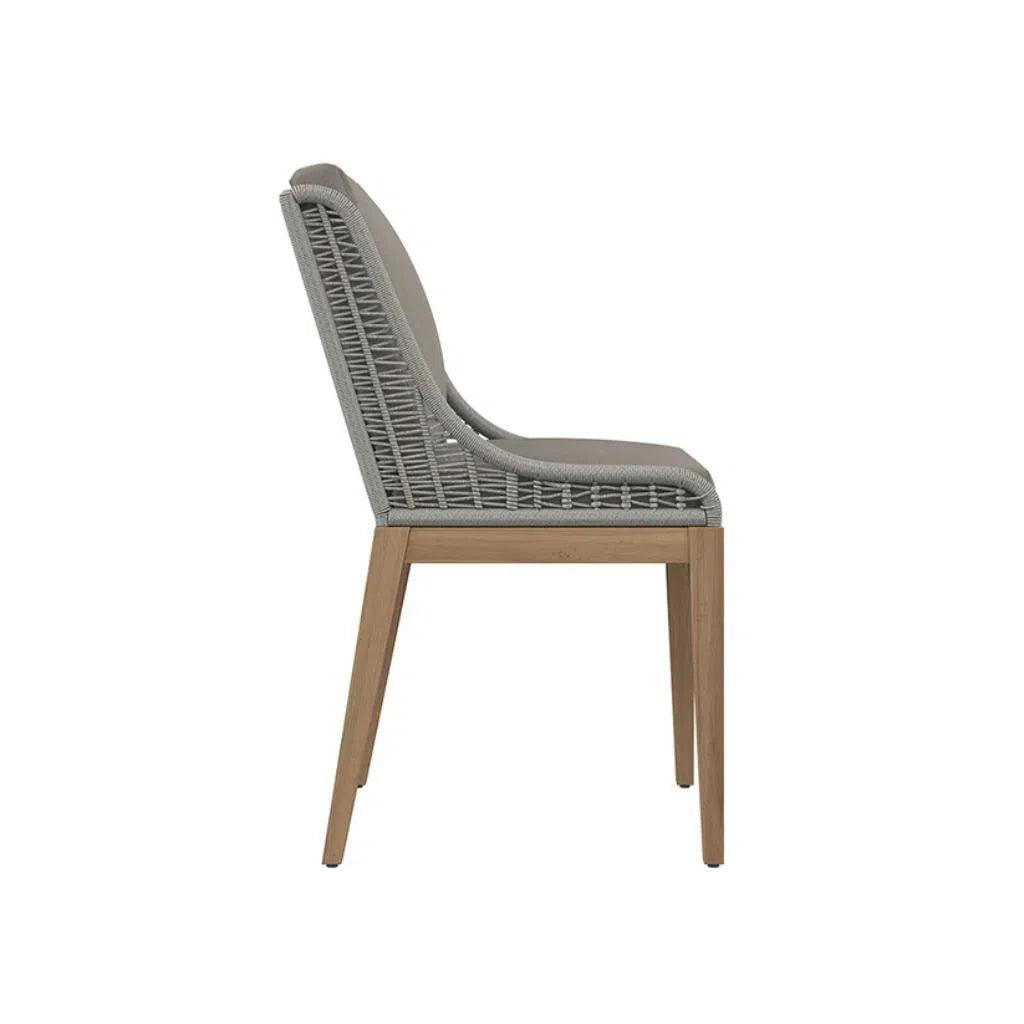 Sorrento Fabric Outdoor Armless Dining Chair - LOOMLAN - SUNPAN - Outdoor Dining Chairs