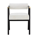 Sova Dining Armchair White Boucle - LOOMLAN - SUNPAN - Dining Chairs