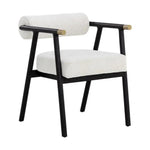 Sova Dining Armchair White Boucle - LOOMLAN - SUNPAN - Dining Chairs