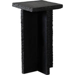 Spectre Slat Stone Black Square Accent Table - LOOMLAN - Diamond Sofa - Side Tables