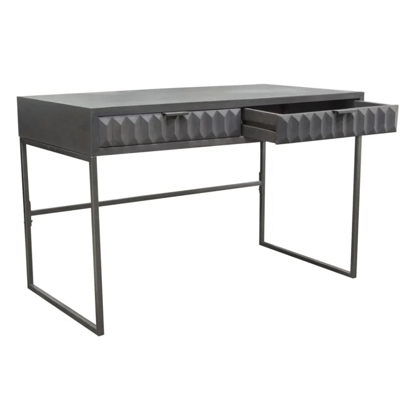 Spectrum Two Drawer Wood Desk - LOOMLAN - Diamond Sofa - Home Office Desks