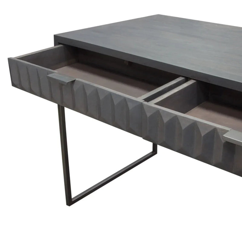 Spectrum Two Drawer Wood Desk - LOOMLAN - Diamond Sofa - Home Office Desks