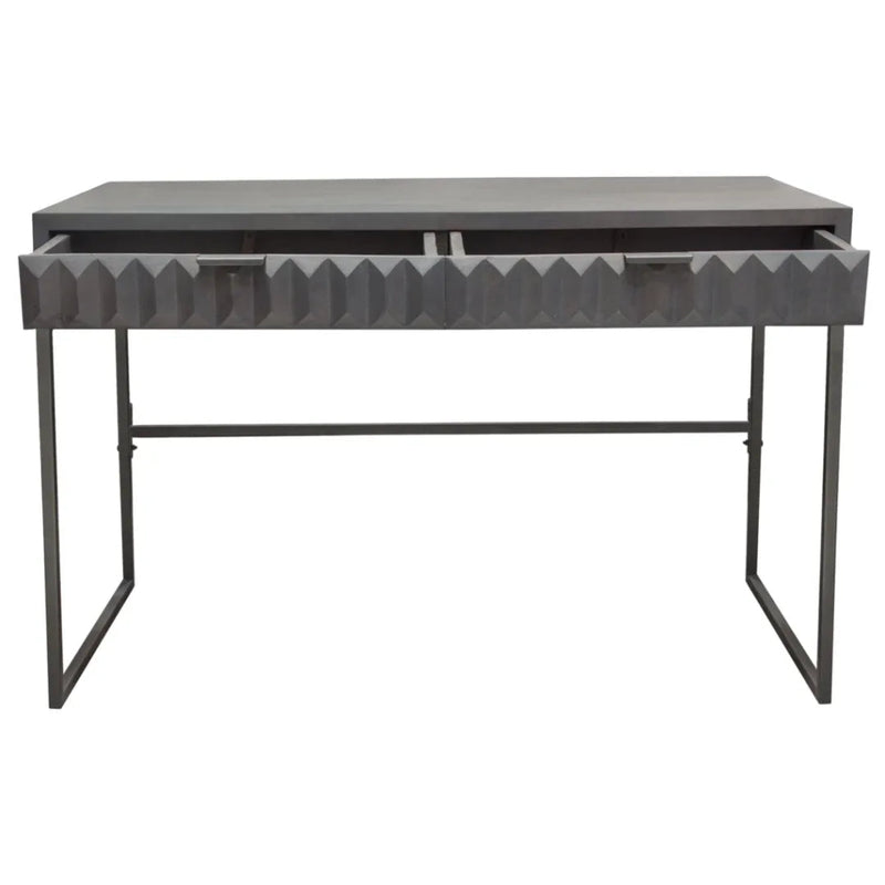 Spectrum Two Drawer Wood Desk - LOOMLAN - Diamond Sofa - Home Office Desks
