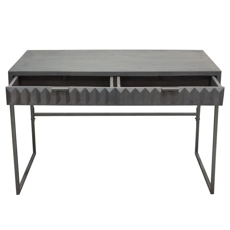 Spectrum Two Drawer Wood Desk - LOOMLAN - Diamond Sofa - Home Office Desks