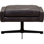 Spencer Leather Design Swivel Ottoman - LOOMLAN - Olivia + Quinn - Ottomans