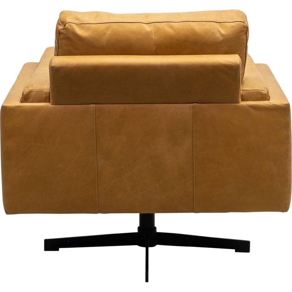 Spencer Leather Modern Swivel Chair - LOOMLAN - Olivia + Quinn - Club Chairs