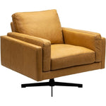 Spencer Leather Modern Swivel Chair - LOOMLAN - Olivia + Quinn - Club Chairs