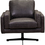 Spencer Leather Modern Swivel Chair - LOOMLAN - Olivia + Quinn - Club Chairs