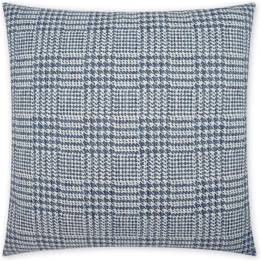 Spencer Plaid Check Blue Large Throw Pillow Insert - LOOMLAN - D.V. Kap - Throw Pillows