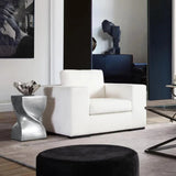 Spire Square Accent Table Casted Aluminum Nickel - LOOMLAN - Diamond Sofa - Side Tables