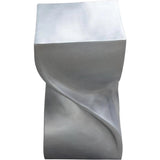 Spire Square Accent Table Casted Aluminum Nickel - LOOMLAN - Diamond Sofa - Side Tables