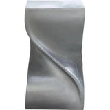 Spire Square Accent Table Casted Aluminum Nickel - LOOMLAN - Diamond Sofa - Side Tables