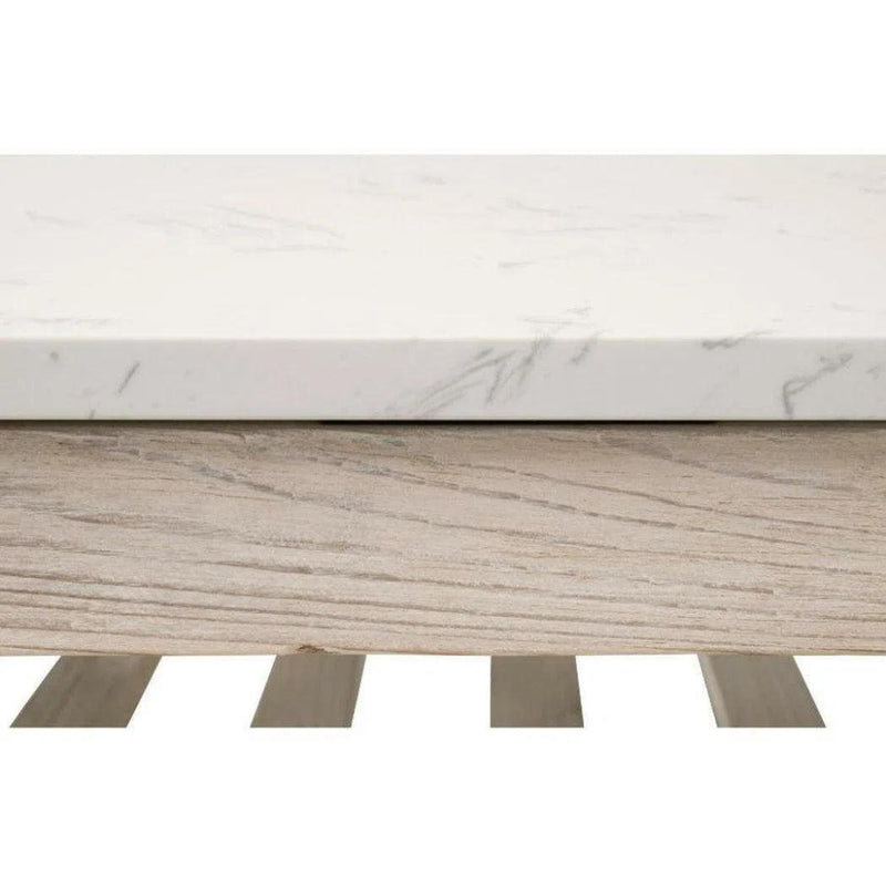 Spruce Square Coffee Table Reclaimed Pine White Quartz - LOOMLAN - Essentials For Living - Coffee Tables