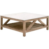 Spruce Square Coffee Table Reclaimed Pine White Quartz - LOOMLAN - Essentials For Living - Coffee Tables