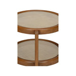 Spyglass Wooden Framed Round Side Table - LOOMLAN - Chelsea House - Side Tables