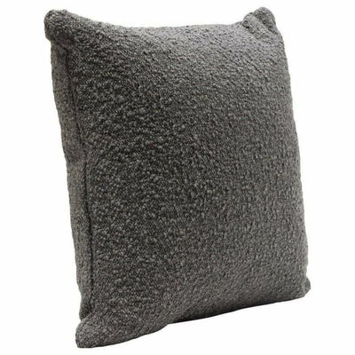 Square Accent Pillows Charcoal Boucle Fabric - LOOMLAN - Diamond Sofa - Throw Pillows