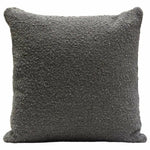 Square Accent Pillows Charcoal Boucle Fabric - LOOMLAN - Diamond Sofa - Throw Pillows