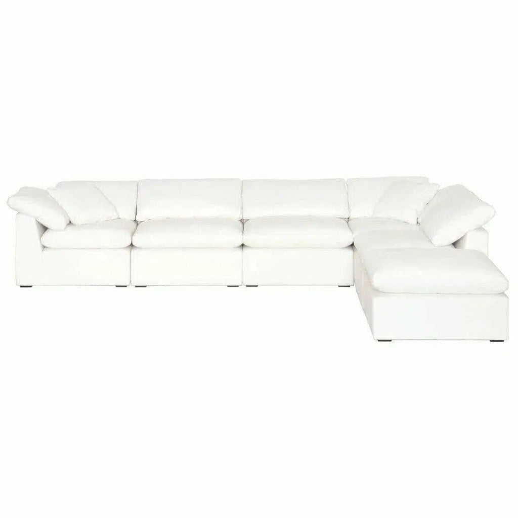 Square Sky Modular Ottoman LiveSmart White - LOOMLAN - Essentials For Living - Modular Components