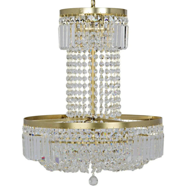 St. Petersburg Metal & Glass Chandelier Antique Brass - LOOMLAN - Noir - Chandeliers