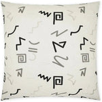 Staccato Abstract White Large Throw Pillow Insert - LOOMLAN - D.V. Kap - Throw Pillows