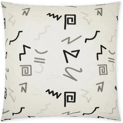 Staccato Abstract White Large Throw Pillow Insert - LOOMLAN - D.V. Kap - Throw Pillows