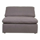 Stain Resistant Grey Modular Slipper Chair - LOOMLAN - Moe's Home - Modular Components