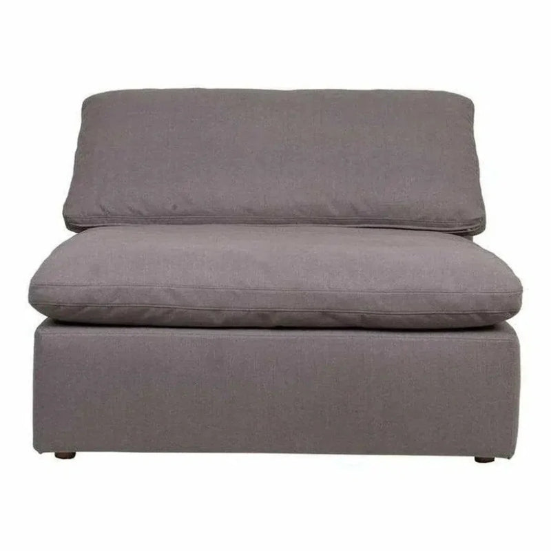 Stain Resistant Grey Modular Slipper Chair - LOOMLAN - Moe's Home - Modular Components